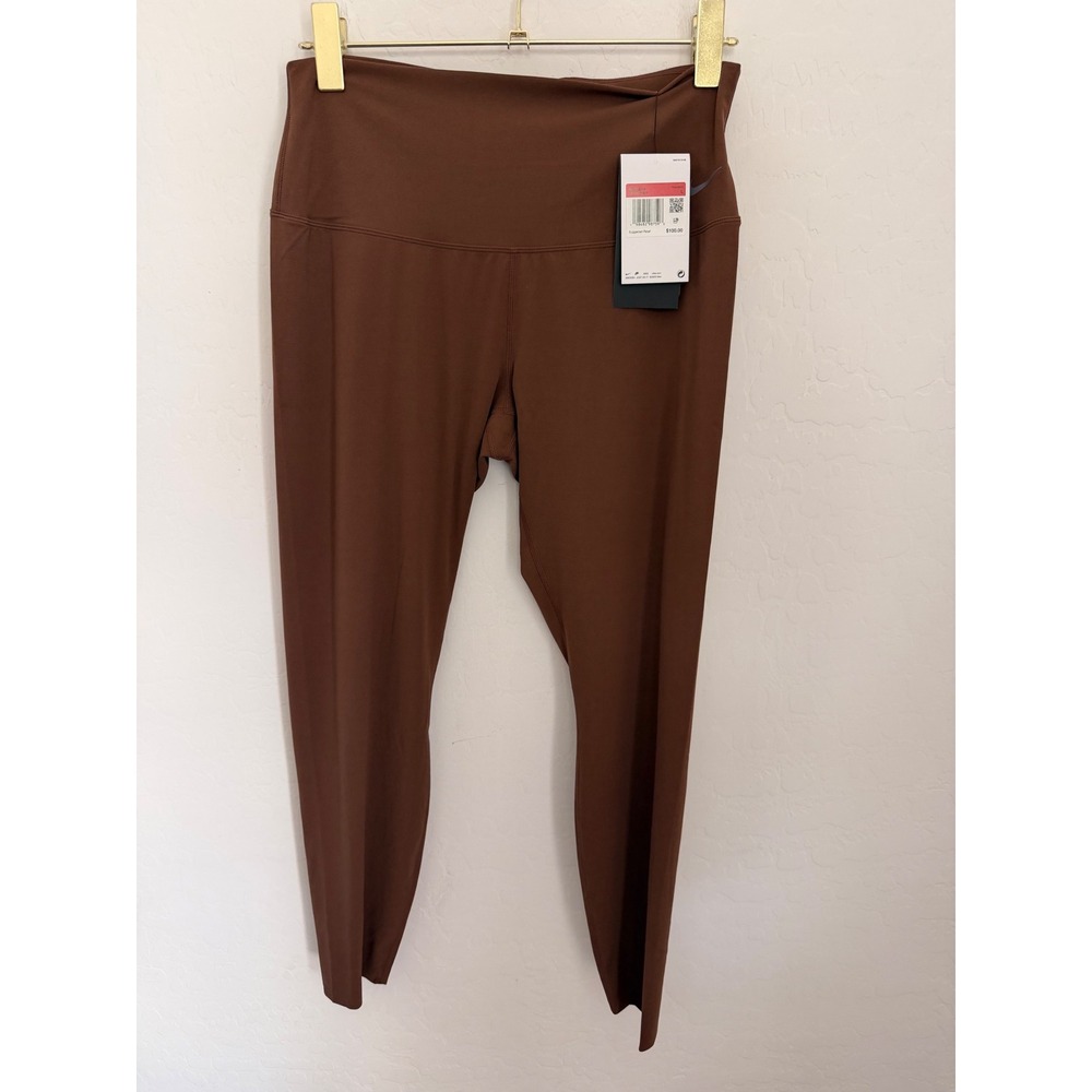 Nike Zenvy Gentle-Support High-Waisted 7/8 Lightweight Leggings Brown Sz L NWT